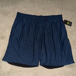 Athletic Works Men’s XL Heather Blue Knit Jersey Shorts - Brand New with Tags